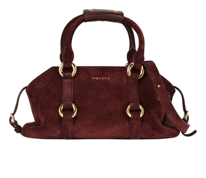 Farringdon Small Bag, &pound;695, Handbags, Burgundy, Suede, Front view